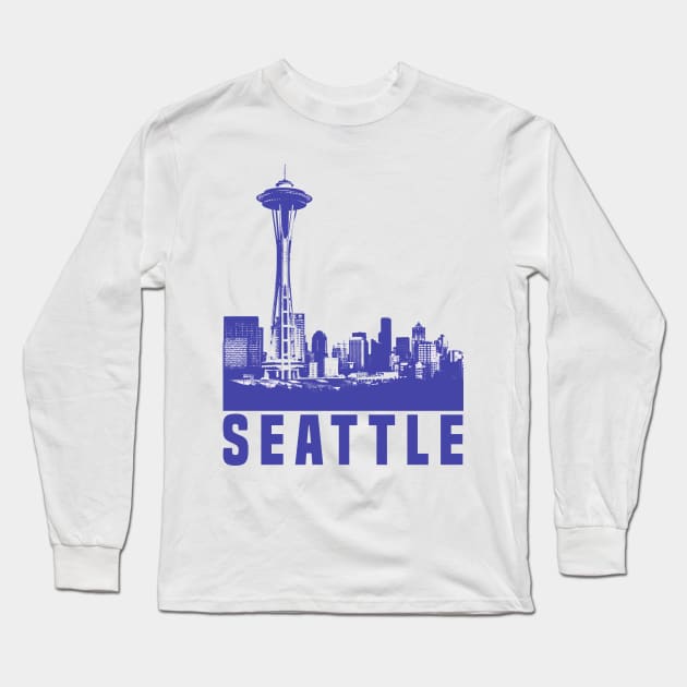 Seattle Long Sleeve T-Shirt by Den Vector